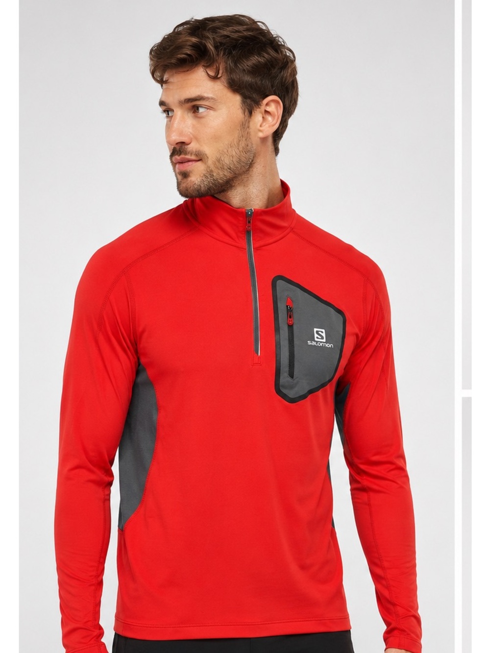 Salomon ActiTherm Men’s Large 1/4 Zip Long Sleeve Athletic Shirt